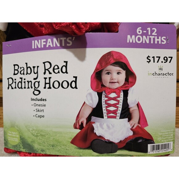 Baby Little Red Riding Hood Dress Up Halloween Costume - 6-12M Months - Picture 2 of 3